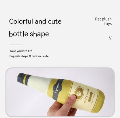 Dog Toy Champagne Bottle Bite-resistant Plush Toy