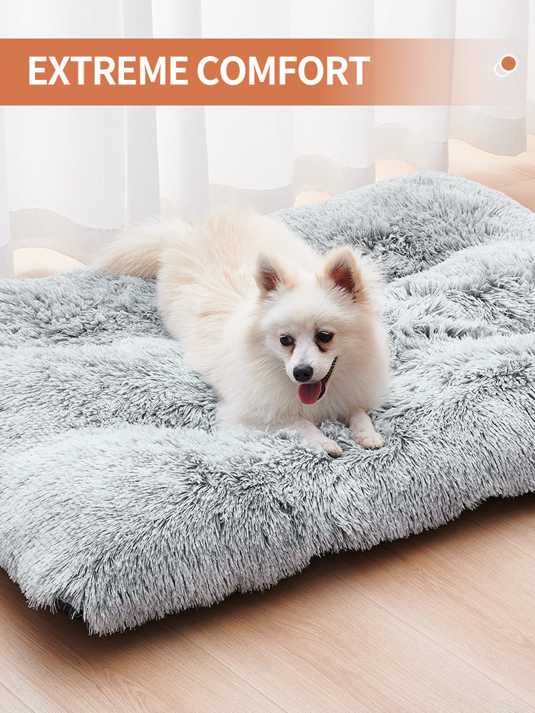 Dog Bed Mats Washable Large Dog Sofa Bed Portable Pet Kennel Long Plush House  Sleep Protector Product Dog Bed