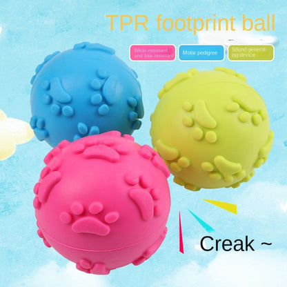 3pcs Dog footprint toy ball