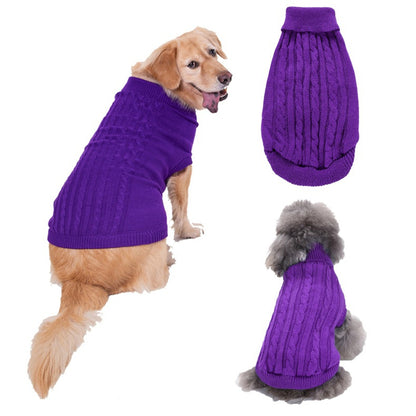 Dog Sweater Warm Pet Sweater Dog Sweaters for Small Dogs Medium Dogs Large Dogs Cute Knitted Classic Clothes Coat for Dog Puppy