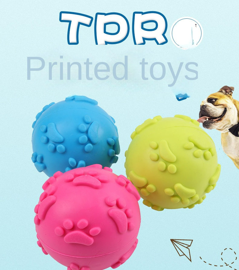 3pcs Dog footprint toy ball