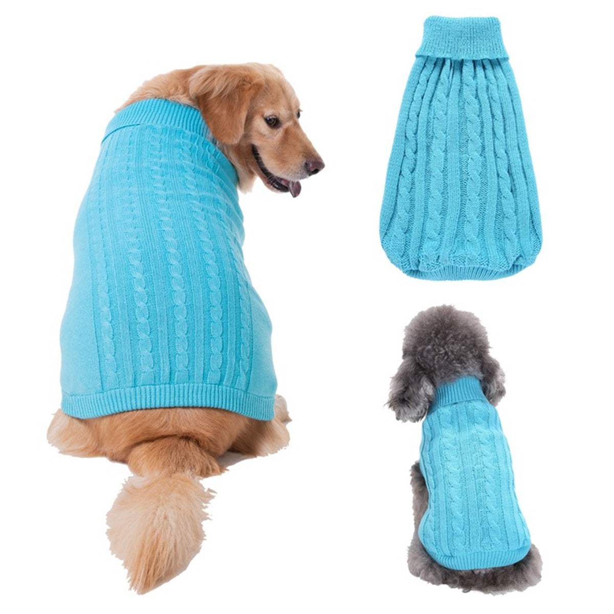 Dog Sweater Warm Pet Sweater Dog Sweaters for Small Dogs Medium Dogs Large Dogs Cute Knitted Classic Clothes Coat for Dog Puppy