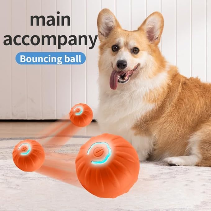 Self-Rolling Dog Ball,Automatic Bouncing Ball for Dogs, Puppy Essentials, Vibrating Dog Ball, Dog Birthday, Interactive Dog Toys