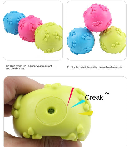 3pcs Dog footprint toy ball