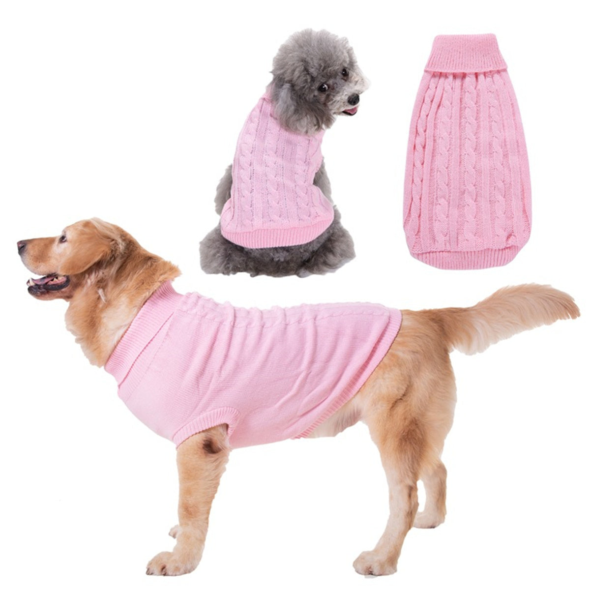 Dog Sweater Warm Pet Sweater Dog Sweaters for Small Dogs Medium Dogs Large Dogs Cute Knitted Classic Clothes Coat for Dog Puppy