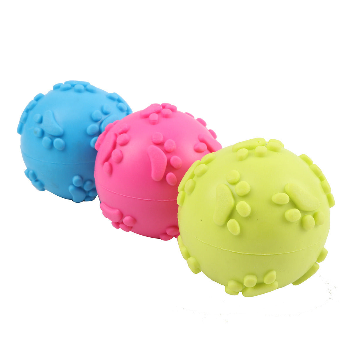 3pcs Dog footprint toy ball